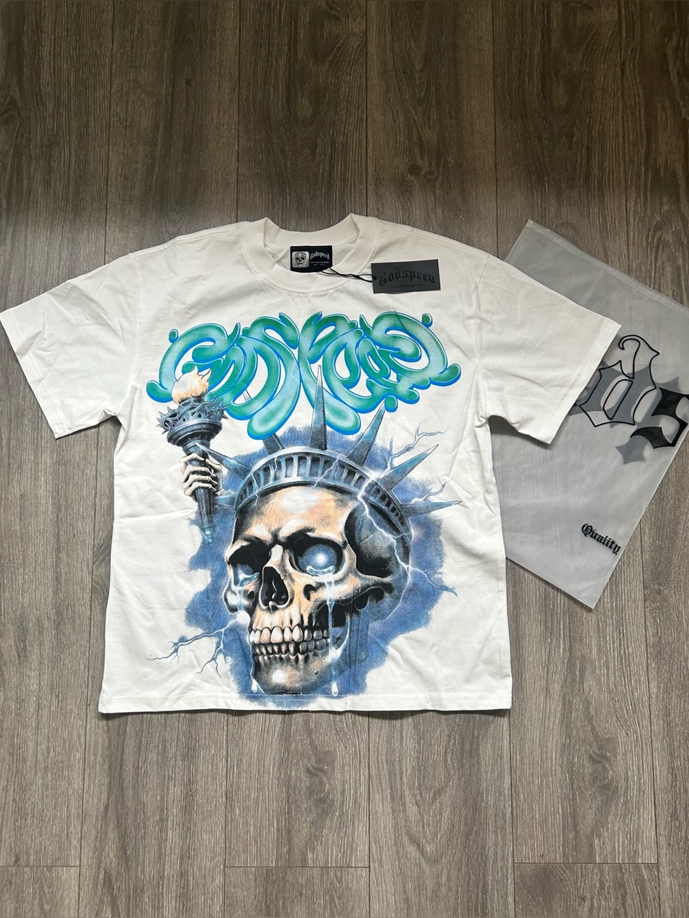 Size Medium | Skeleton graphic Godspeed Tee